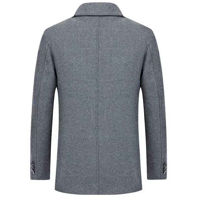 Autumn and Winter Thickened Warm Woolen Coats For Man New Mens Business Fashion British style Thickened Coat Woolen Coat W251023