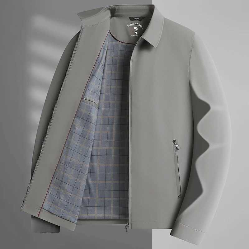 Mens Business Casual Jacket 2024 Spring Autumn High Quality Fashion Handsome Stylish Middleaged Coat W251023