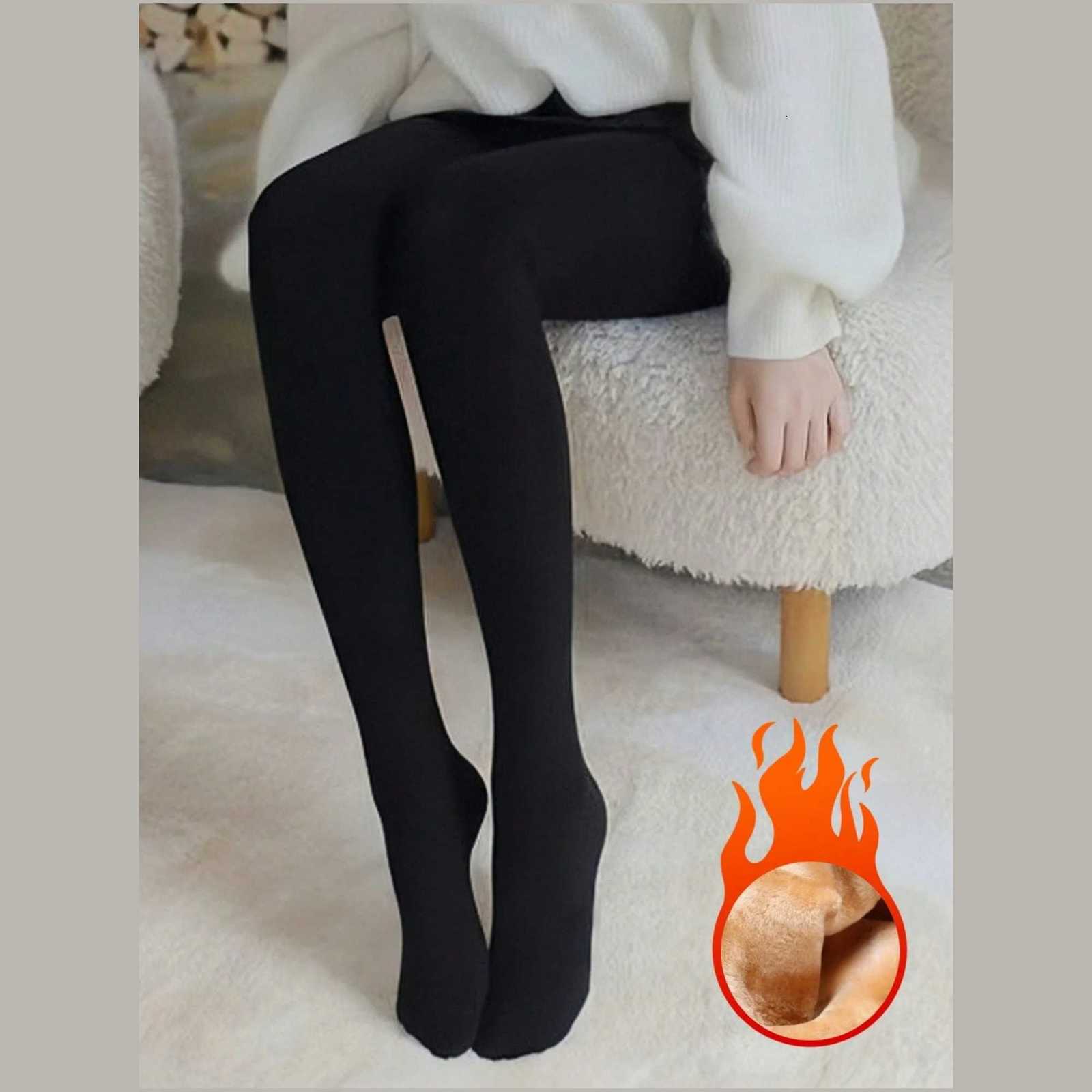 1 Piece Female AutumnWinter Fleece Thickened Leggings Daily Casual PantyhoseT251023