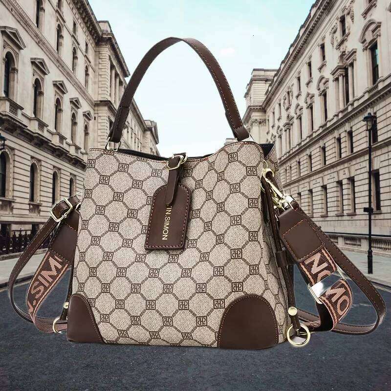 Fashion Print Bag High Quality Shoulder Crossbody Female Women Handbag Purses Trend Designer Retro Bucket Bags