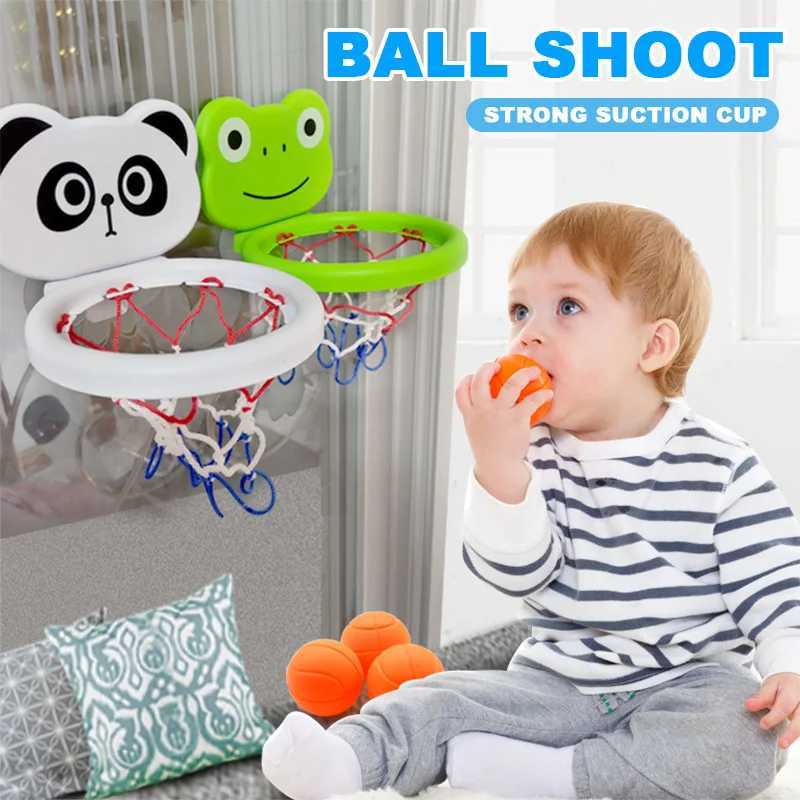 Toddler Animal Themed indoor Basketball Frame Kids Bath Toys set with 3 Plastic Balls Baby Parent Children Interactive fun Game J251023