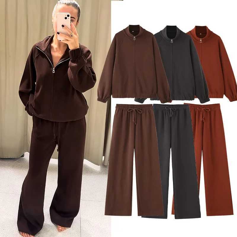 CharmChant Womens Tracksuit Cotton Zipper Cardigan Sets To Woman Fall Outfits Woman 2025 Long Sleeve Sportswear Outfit PantsuitT251022