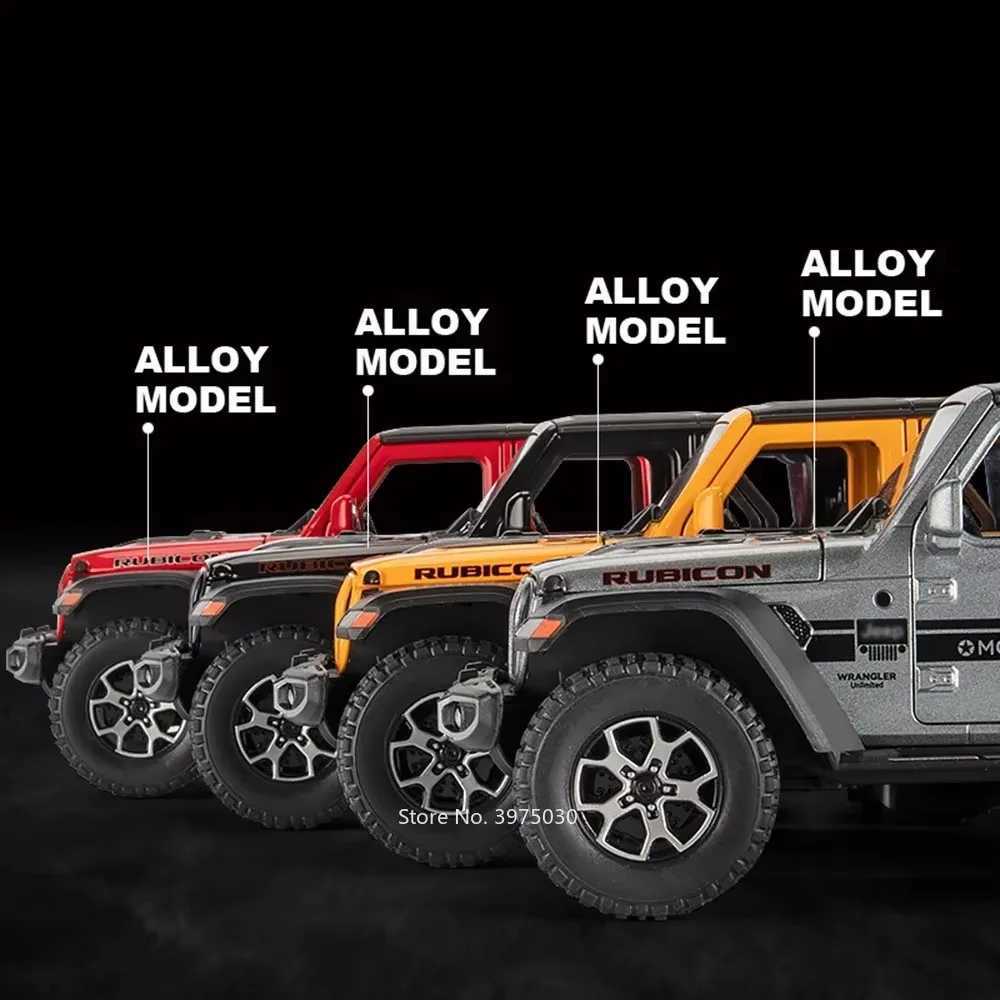 122 Wrangler Rubicon Suzuki Hustler Alloy Toys Diecast Model Car Doors Opened Sound Light Pull Back Vehice Friend Birthday GiftT251023
