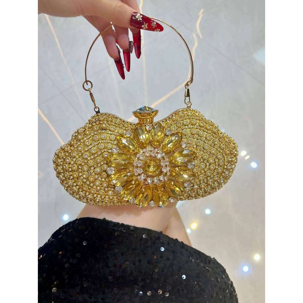 Designer Bags New Women's Fashion Dia-Encrusted Rhinestone Handbag Flash Dia Clutch Wedding Banquet With Dress Dinner Bag Luxury Bag