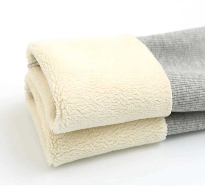 2024 Winter Women Pants Thermal Fleece Thicken Leggings High Waist Ribbed Leggings Women Solid Comfortable Warm Stretchy LegginsT251023