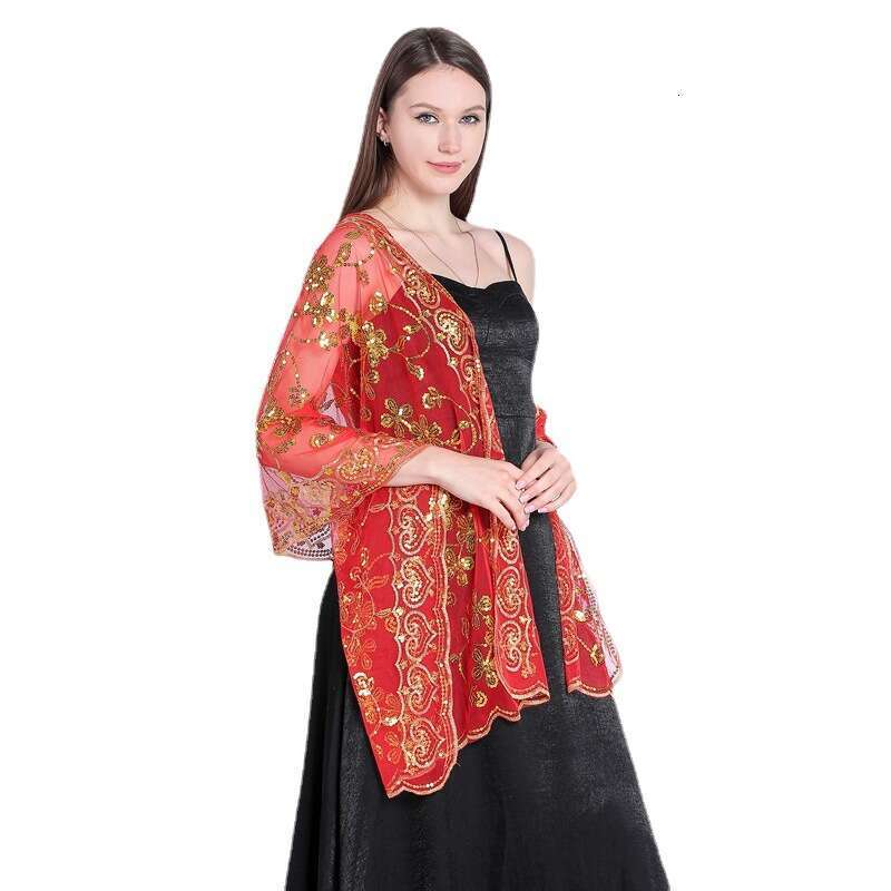 Hot-Selling New Sequin Wedding Evening Dress Cheongsam Bride Bridesmaid Shawl Scarf for Women