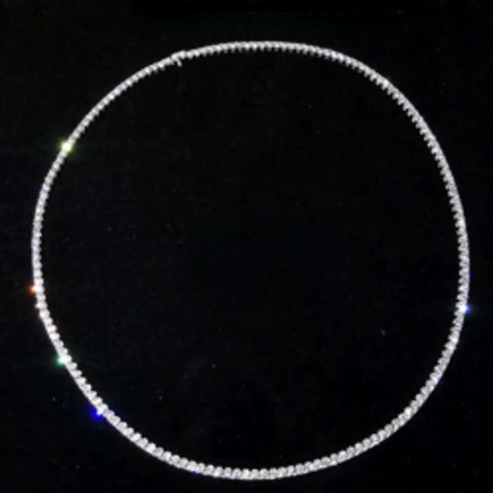 Style Design 14K Au585 Solid Pure White Gold Lab Grown Dia Moissanite Tennis Necklace for Women Wedding