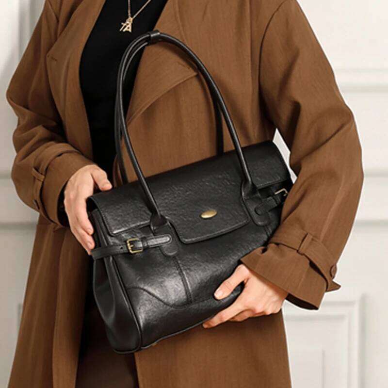 Burminsa Cowhide Genuine Leather Tote Handbags For Women 2025 Designer Large Work Satchel Shopping Underarm Shoulder Bags