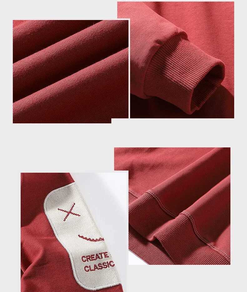 Autumn Casual Hoodies Mens Top Fashion Long Sleeve Round Neck Sweatshirts Streetwear Men Clothes Loose Pullovers Hip Hop OutwearT251023