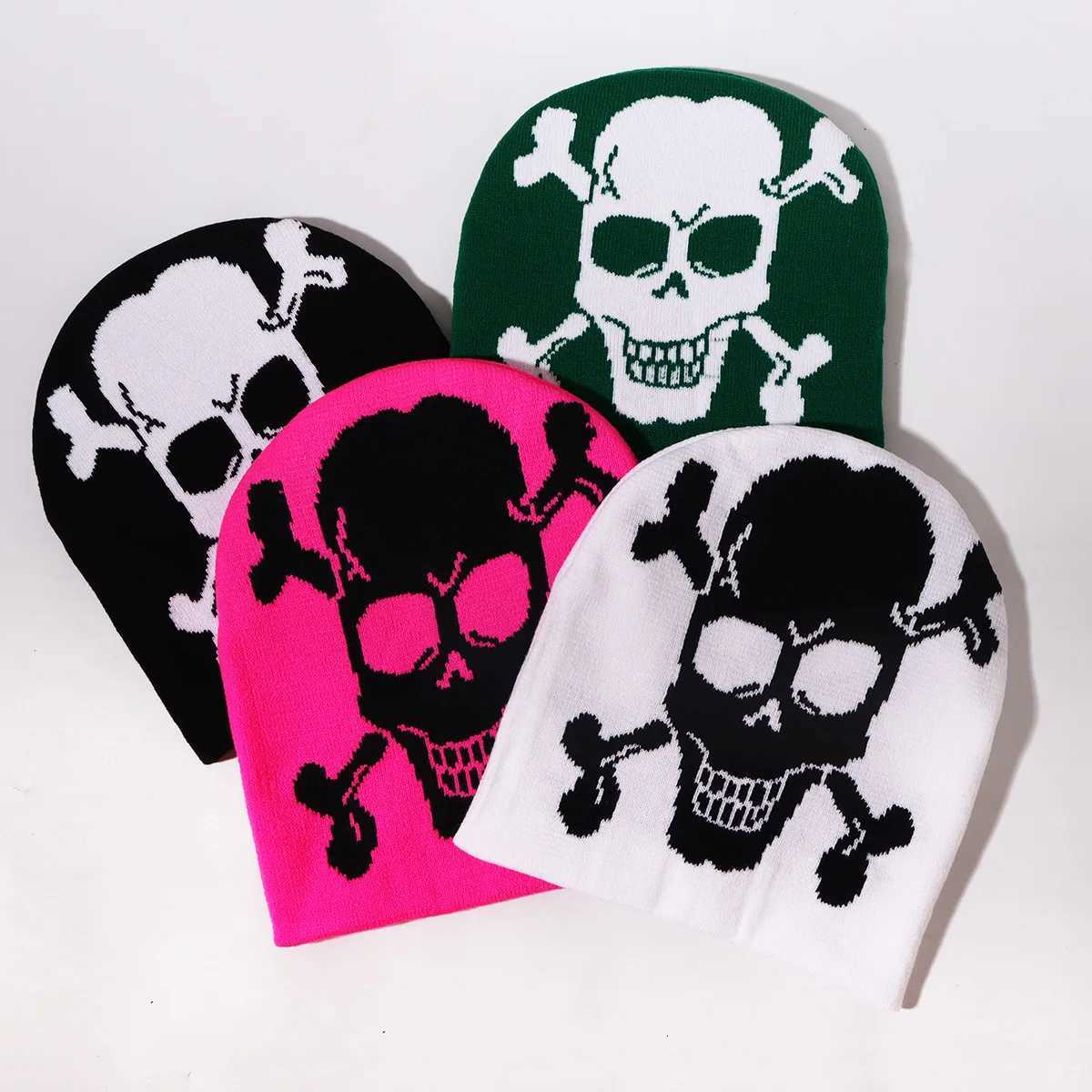 HipHop Beanie Hat for Women Men Y2k Beanie Jacquard Hat Warm Beanie Skull Cap Knitted Hat Harajuku StyleXJ251023