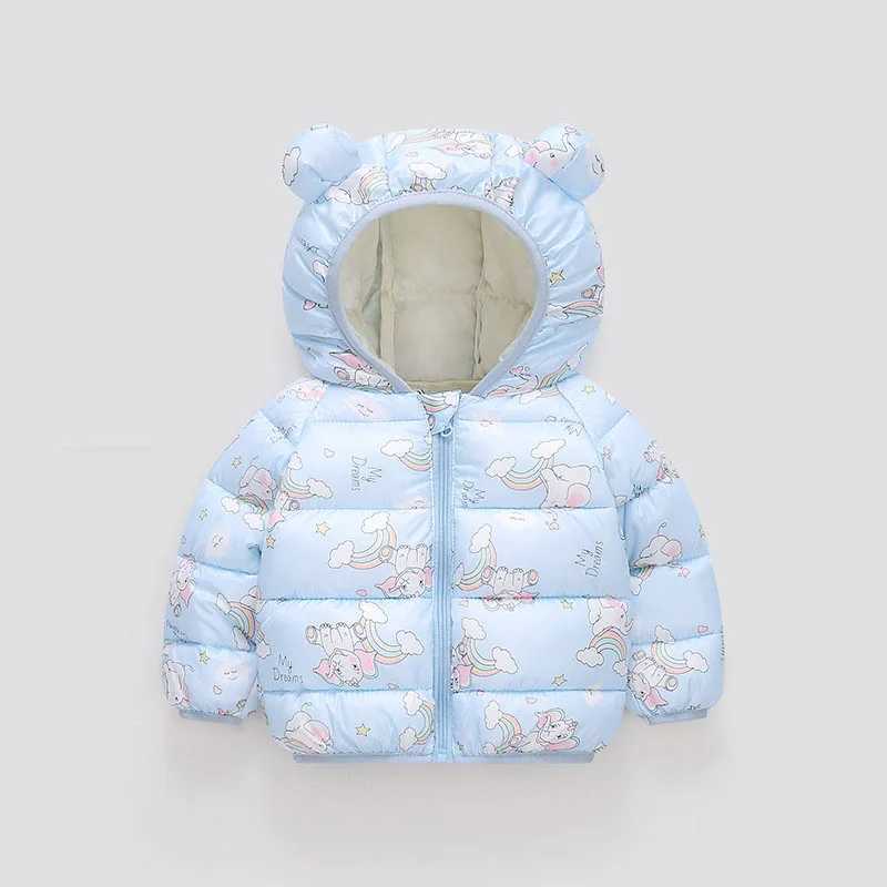 Winter Children Down Jacket Hooded Cartoon Baby Down Coats Ultralight Cotton Padded Kids Down Jackts Warm Children Clothing Y251023