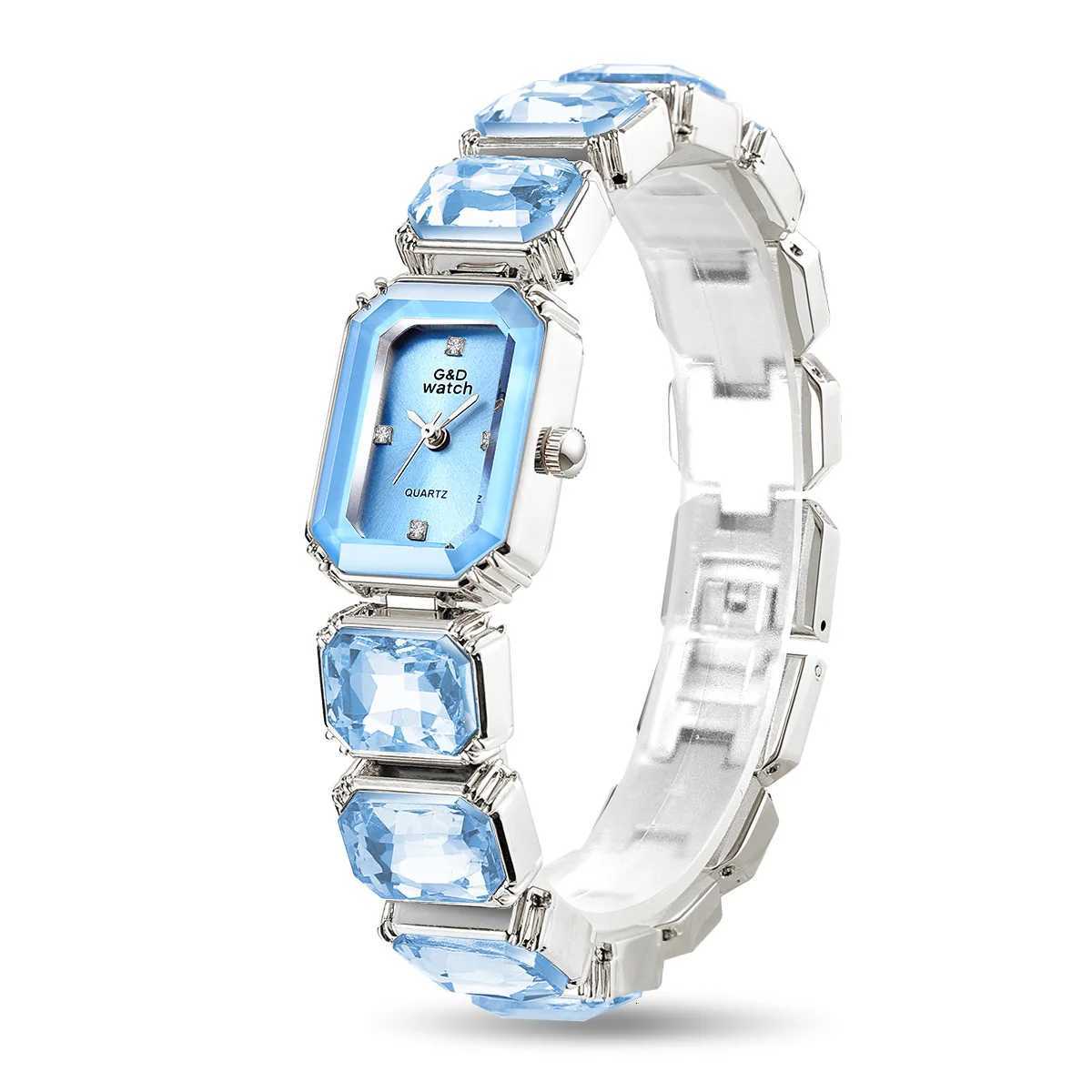 Ladies Wrist Watch Small Golden Square Quartz For Women Bracelet Watches Top Brand Luxury Diamond Fashion Womens Watch 2024L251023