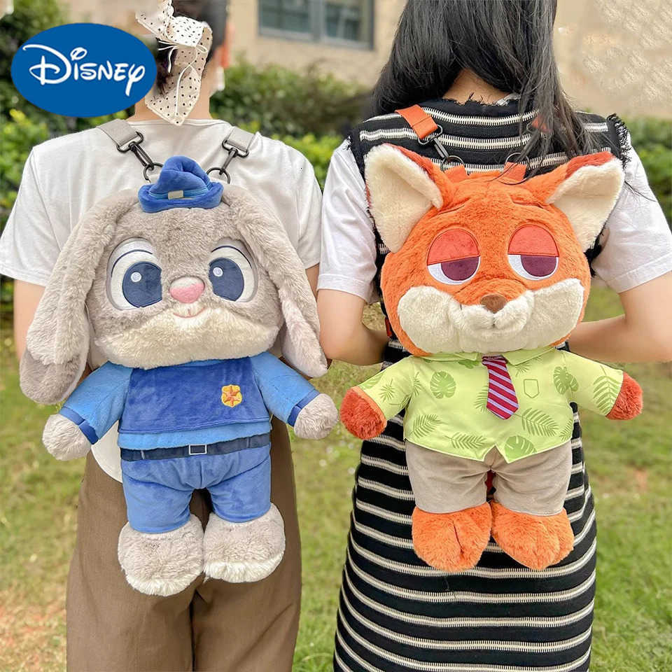 Disney Cartoon Zootopia Judy Hopps Nick Wide Kawaii Doll Backpack Personalized Cartoon Large Capacity Backpack Creative Birthday Gift H251023
