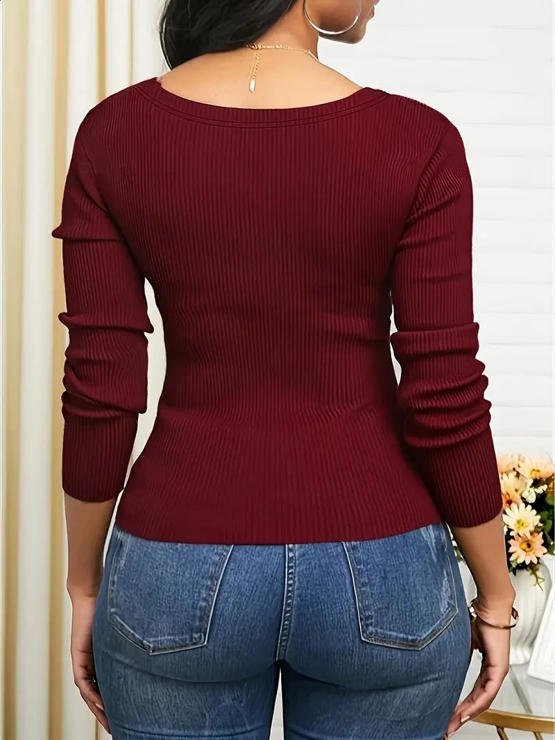 European and n Spring Ladies Deep Vneck crosslongsleeved tshirt Slim vneck crossshirt 251020