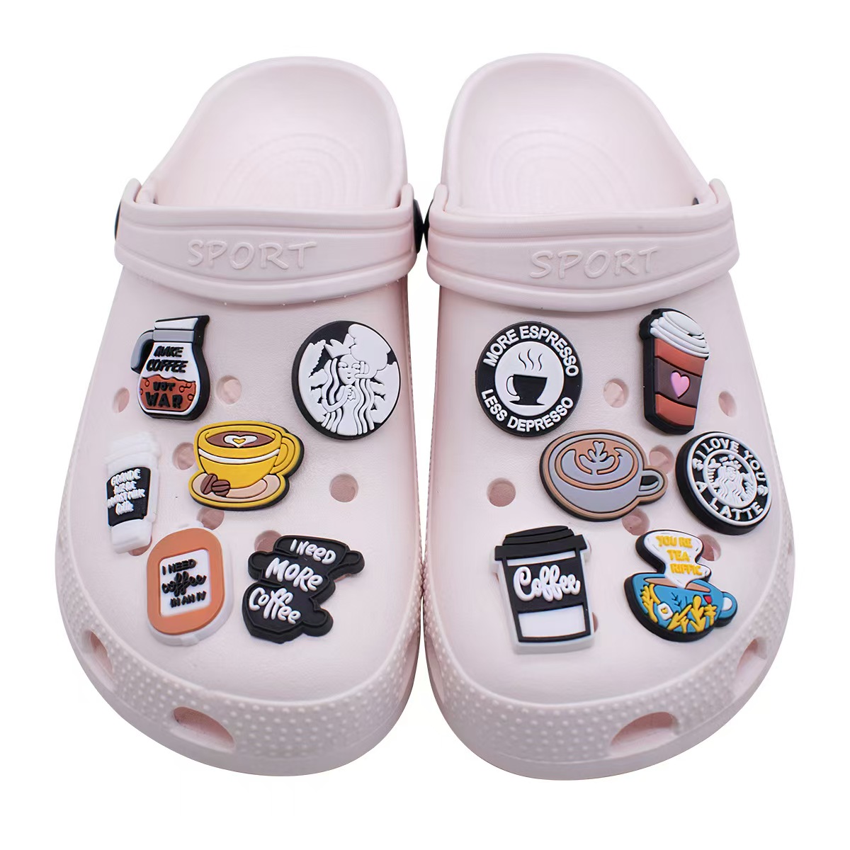 Cave shoes, shoe flowers, PVC decorative accessories, detachable DIY soft rubber shoes, buckle water cup style