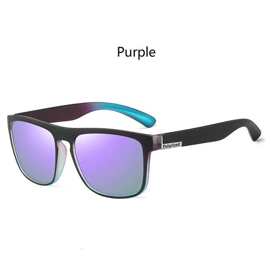 Fashion Purple Polarized Sunglasses Men Women Sun Glasses Retro Square Sport Driving Fishing Gradient Big Frame Eyewear UV400W251023