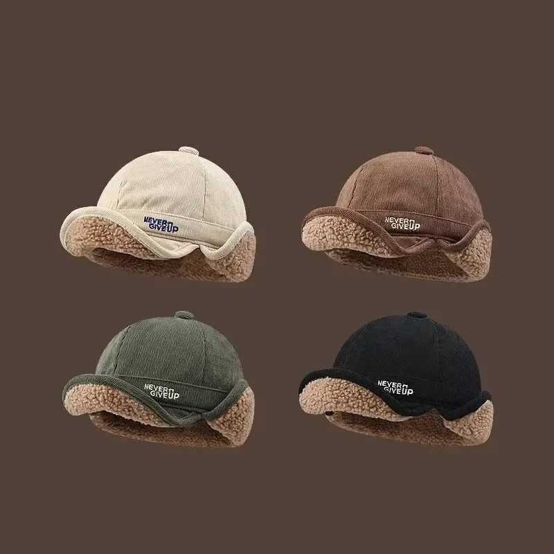 Sheep wool thicke warm duck tongue ear protection hat for men and wen autumn and winter thicke cycling i Feng hatW251023