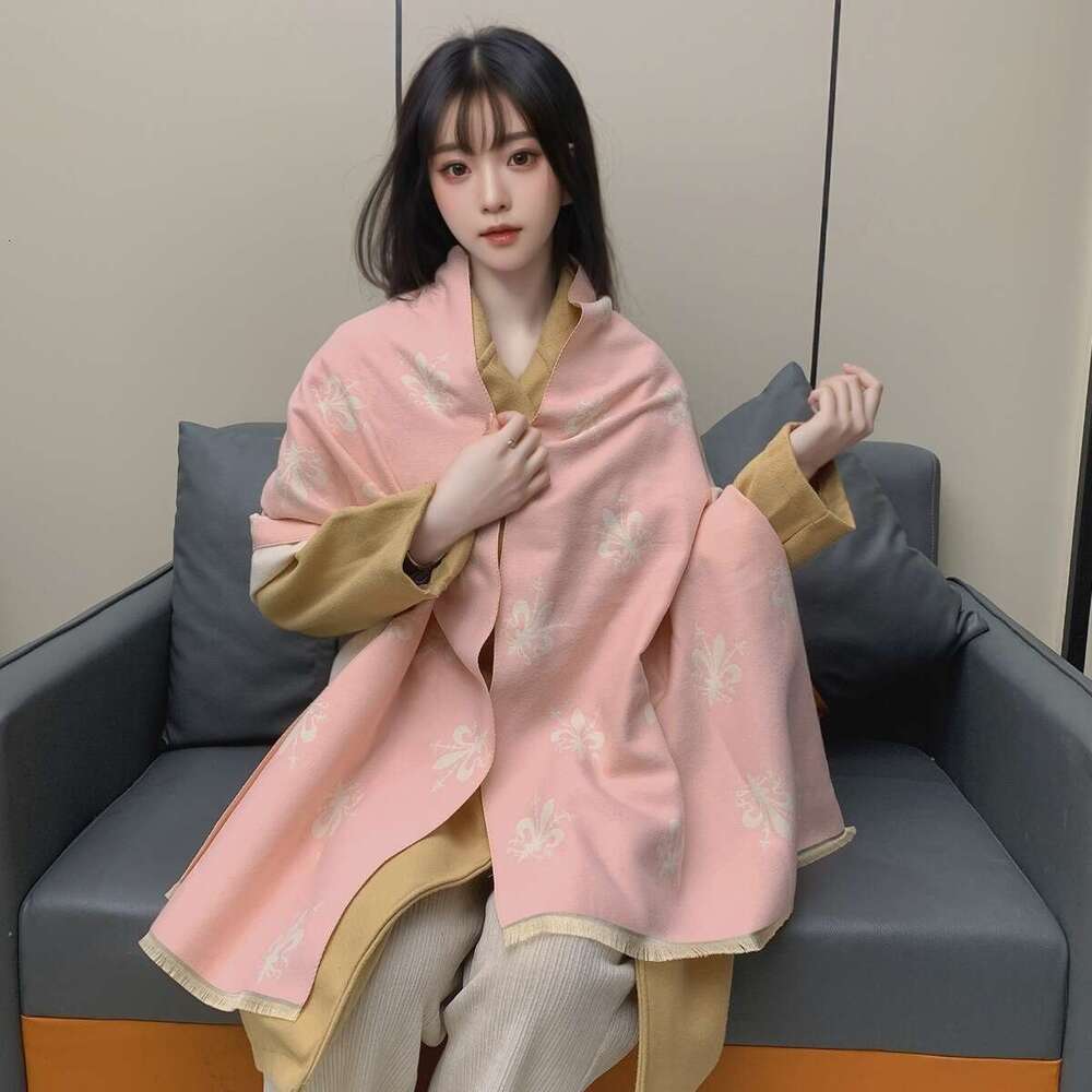 Scarf for Women Winter Style Florence Iris Shawl Thickened Versatile Double-Sided Warm Neck Warmer