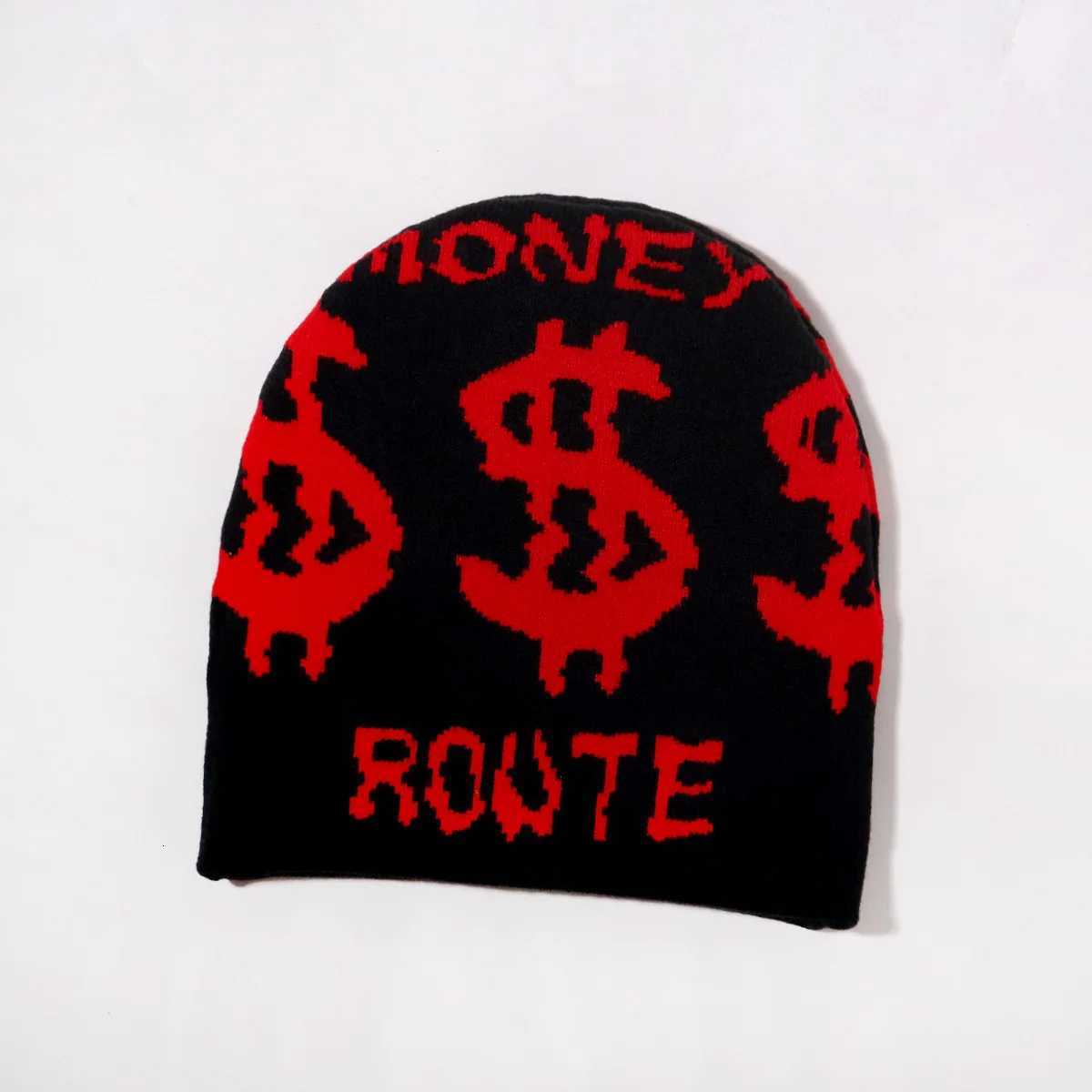 Knitting Cap 2025 Y2k Beanie Women Warm Hats For Men Fashion Dollar Embroidered Cap Soft Woolen Male Hip Hop Bobble Hat UnisexXJ251023