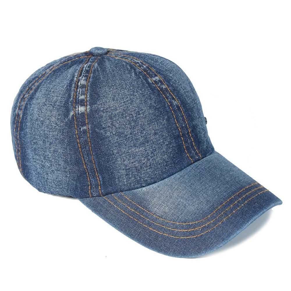 Vintage Washed Cotton Baseball Men Wen Denim Dad Hat Adjustab Trucker Sty Low ProfiW251023