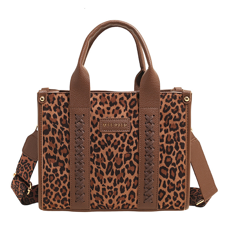Luxury Brand Designer Bag Niche Design Fashion Leopard Print Handheld Tote Bag For Women 2025 New Large Capacity Shoulder Crossbody Bag