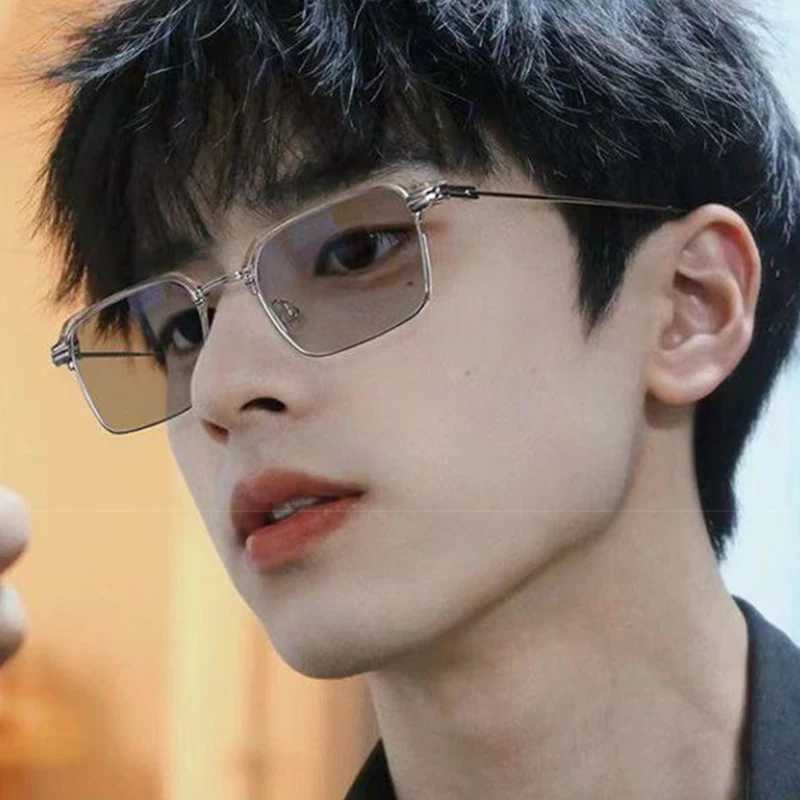 Vintage Photochromic Square Sunglasses Women Men Rectangle Sun Glasses Female Eyewear Anti Blue Light for Male Female EyeglassesW251023