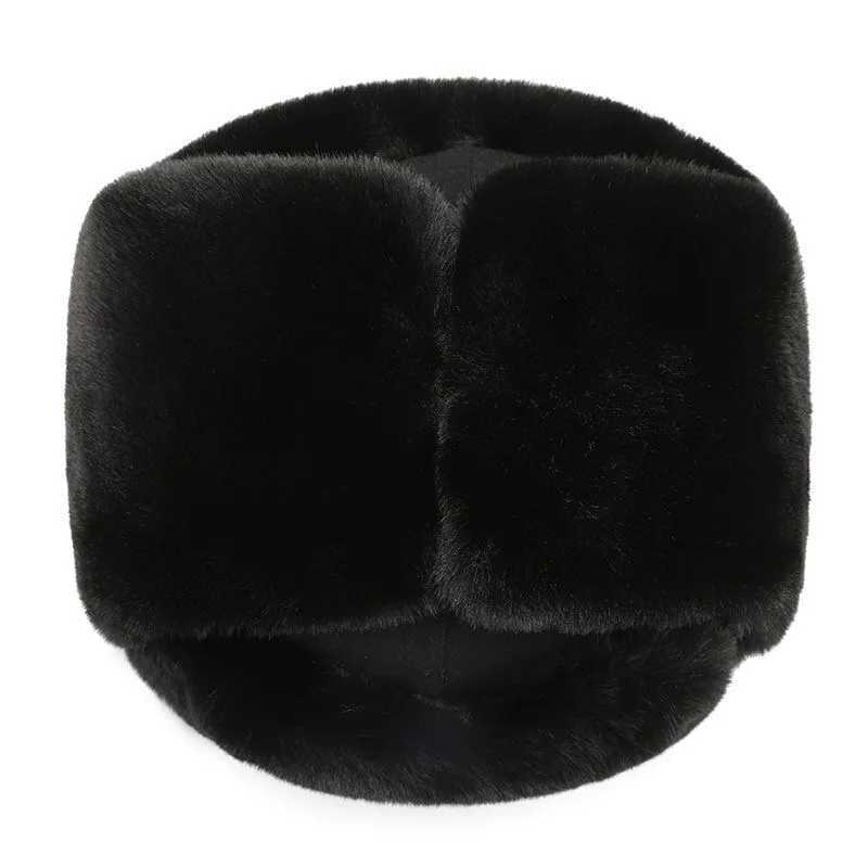 CAMOLAND High Quality Warm Faux Fur Bber Hats Wen Men Soviet Badge Russia Ushanka ot Hat Windproof Earflap SkiingW251023
