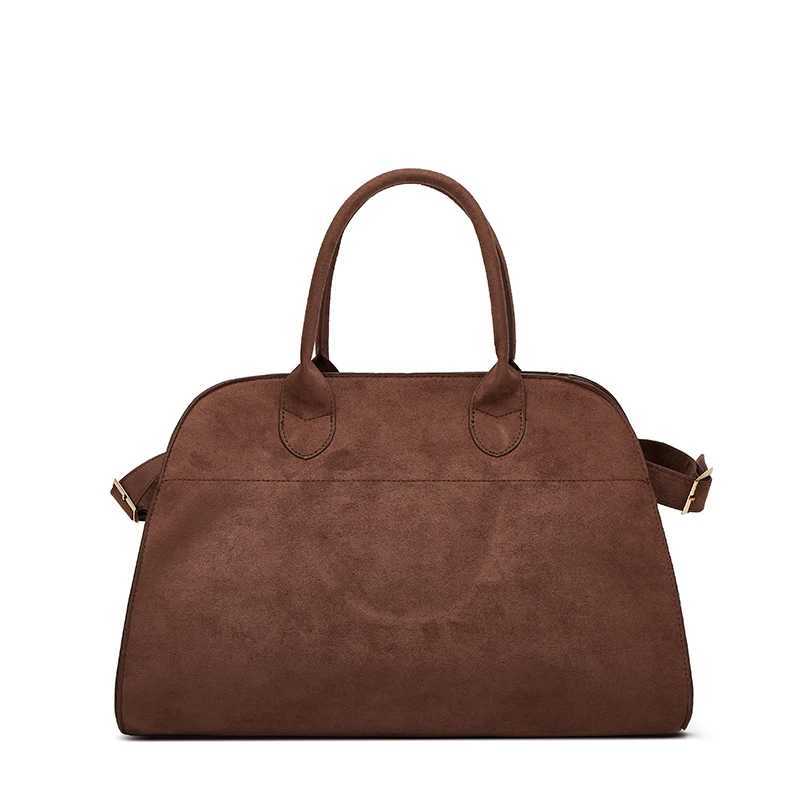 Design Handbag Leather HighCapacity Commuting Bag Fashionable Cowhide Suede Briefcase Tote Bag Travel Bag SuedeL251023