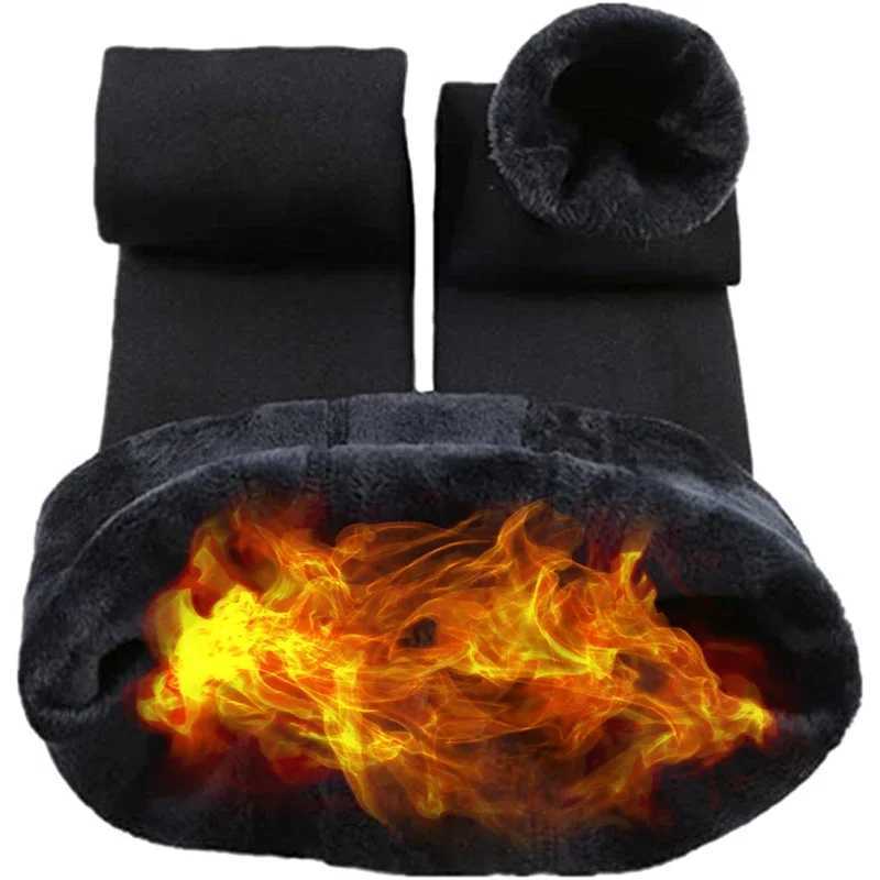 Winter Leggings Knitting Velvet Casual Stockings High Elastic Thicken Ladys Warm Black Pants Skinny Pantyhose For Women LeggingT251023