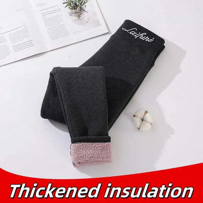 2025 New Warm Leggings Fashion Women Letter Print Autumn Winter Adding Thick Pencil Pants Casual Stretchy Fleece Slim LeggingT251023