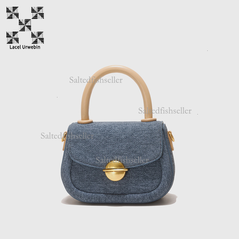 Lacel Urwebin Designer Luxury New Women's Handbag Fashion Trendy Brand Small Versatile Metal Buckle Single Shoulder Crossbody Bag Women's Mi