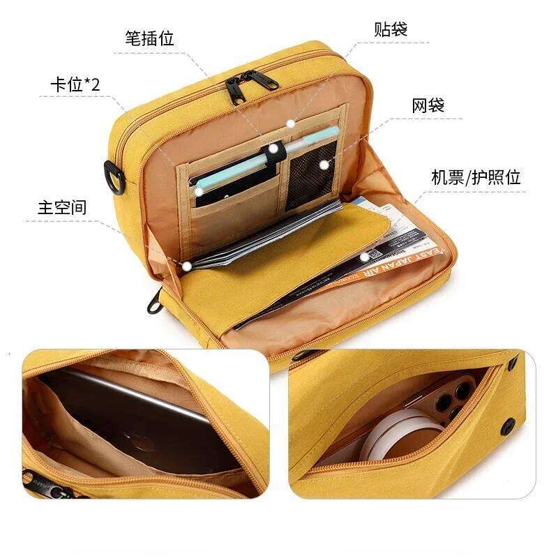 New Designer Double Layers Women Large Shoulder Passport Waterproof Travel Multi-Functional Crossbody Storage Bag Purses Mdng251023