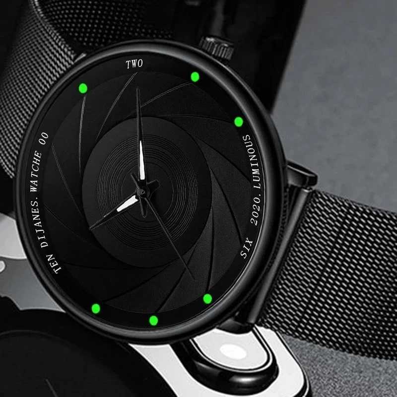 2024 Minimalist Mens Fashion Watches Ultra Thin Stainless Steel Mesh Belt Quartz Wrist Watch Men Business Watch Montre HommeL251023