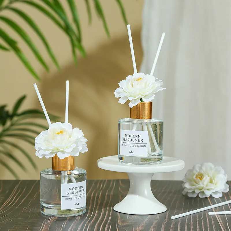YXY 50ml Hilton Hotel Reed Diffuser Sets Reed Diffuser Bottle with Plastic Flower He Scents Aratherapy Essential Oil Y251023