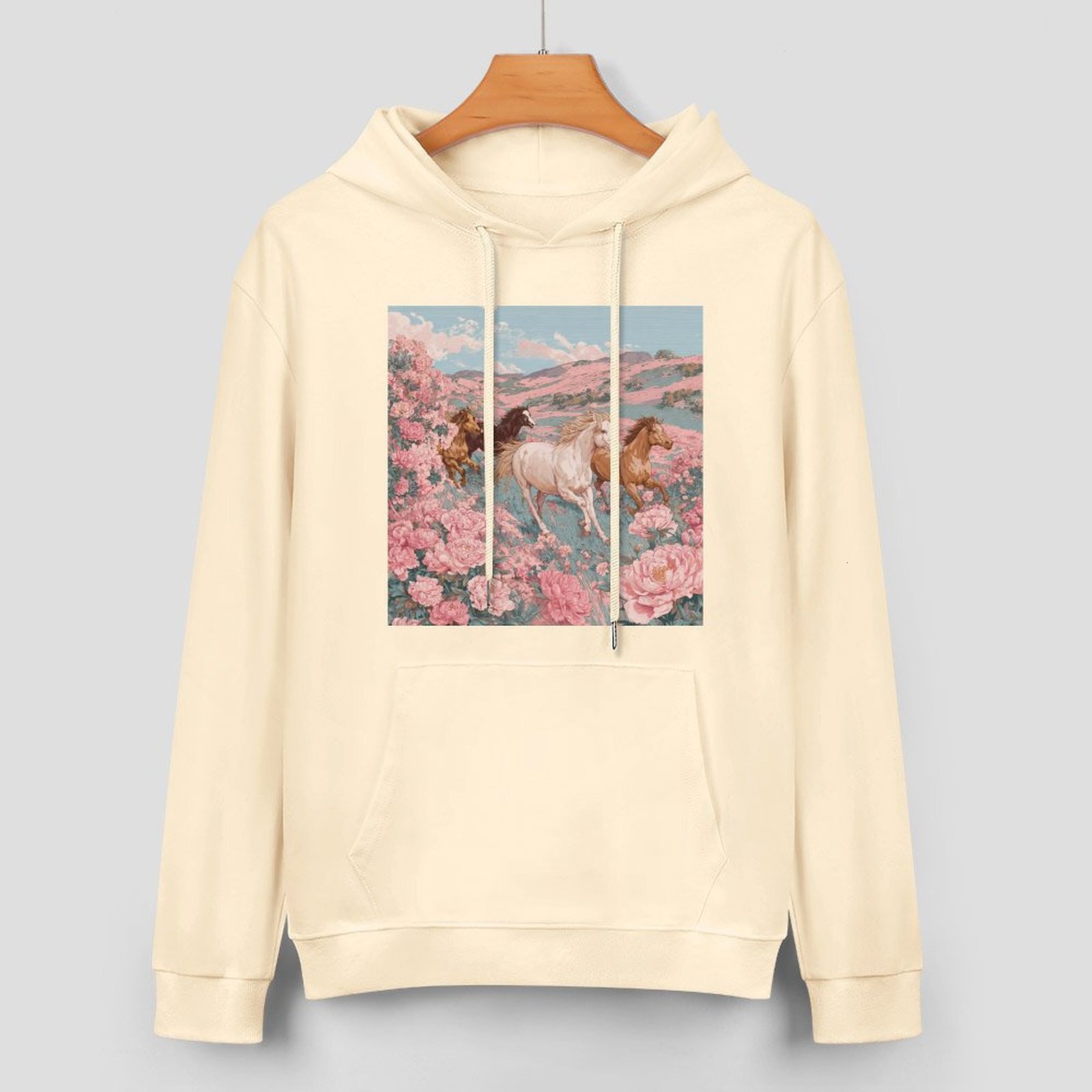 H Designer Fall Winter Hoodie Luxury Horse Print Design Unisex Long Sleeve Streetwear Hip Hop Oversized Fit Hoodie Men's Fashion Apparel H35