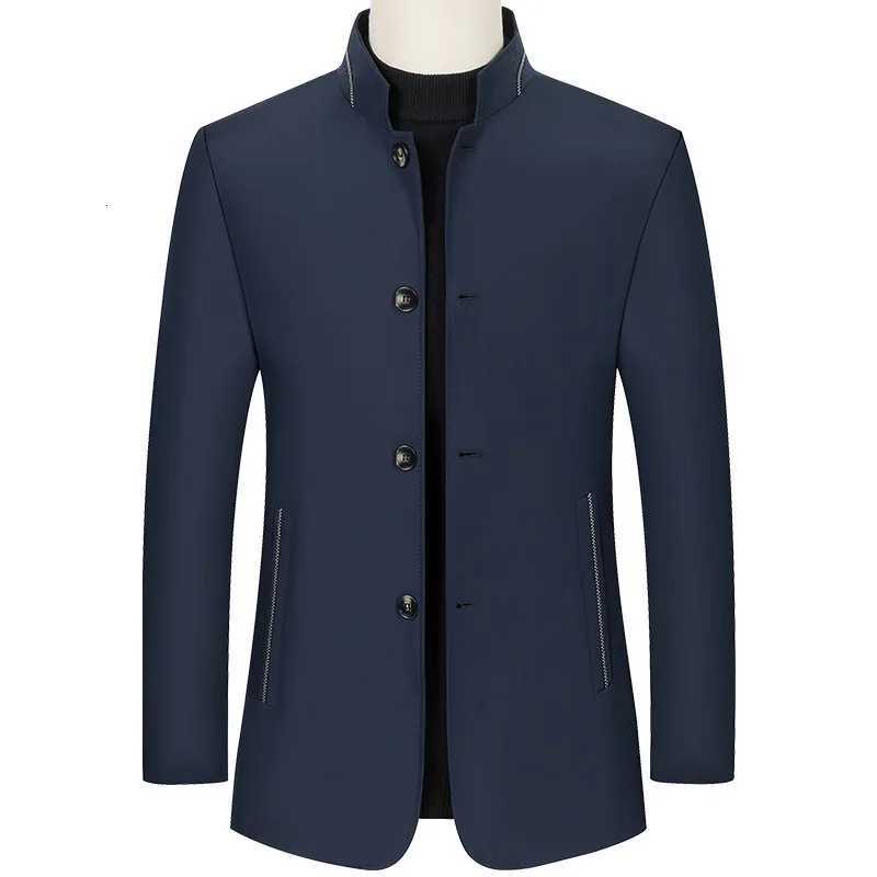 BROWON Brand Business Casual Men Jacket 2025 Spring and Autumn Solid Color Stand Collar Jackets for Men Outerwear Work Coat Men W251023