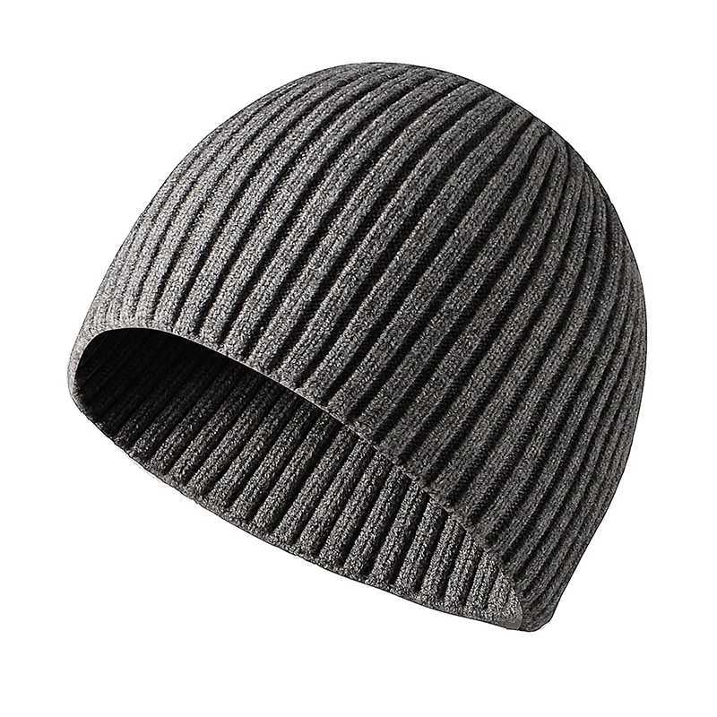 CAMOLAND New Winter Hat Men Solid Color Knitted Beanies Hat Warm Cforab Hat Outdoor Casual Skl Soft Bonnet HatsW251023