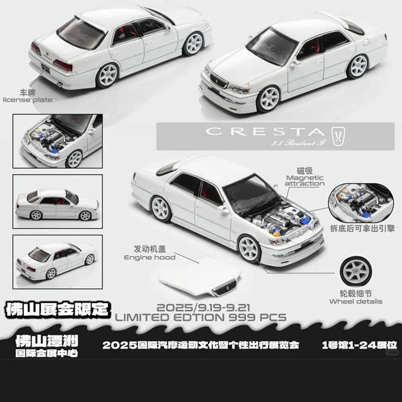 New Mortal 164 Toyota Cresta ApaXpo 2025 Event Edition Alloy Car Models Simulated OnePiece Custom Toys Gift Miniature VehicleT251023