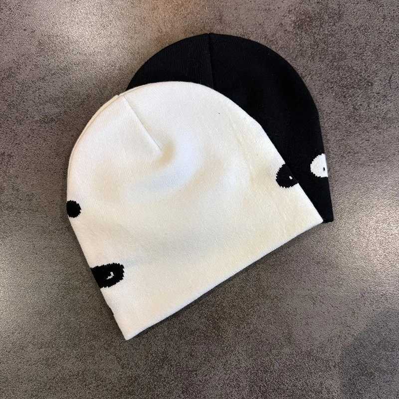 Water Drop Print Knit Beanie Men Women Soft Stretchy Skull Cap for Street Fashion Casual Outing Trendy Unisex Winter HatXJ251023