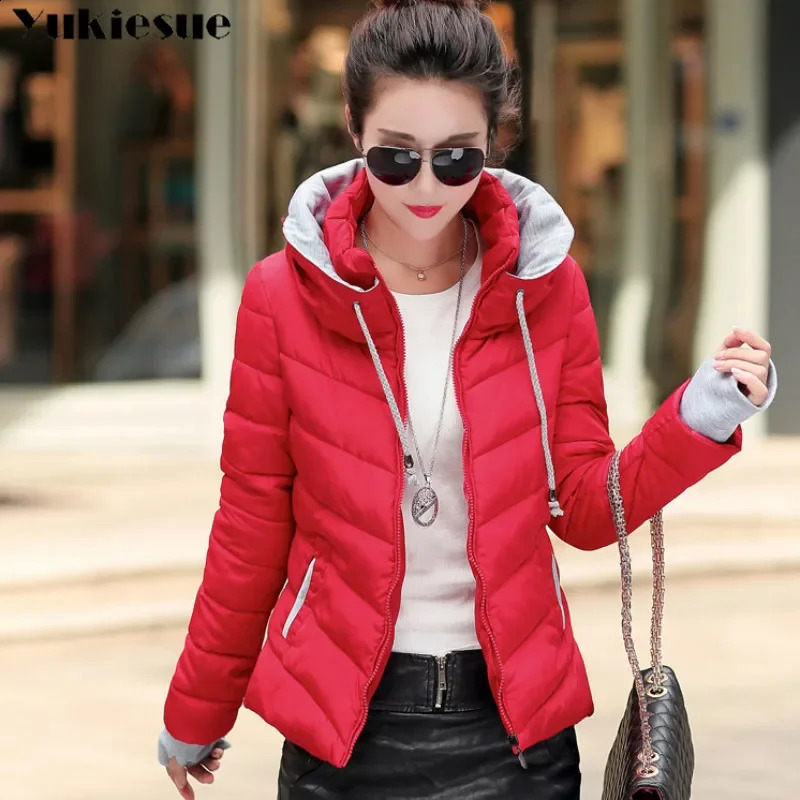 clothes Winter XXXL Jacket Women hooded Solid Color Short Female Coat Parka Outwear For Women Jaqueta Feminina Inverno 251013