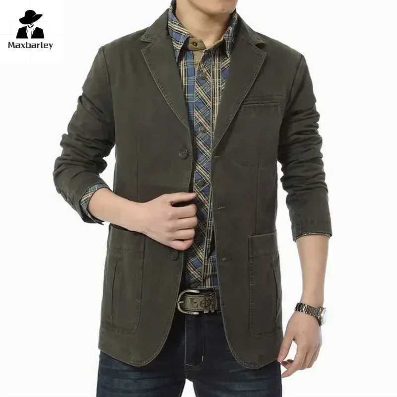 Fashion Long Trench Coat Mens High Quality Vintage Cotton Slim Jacket New Autumn Street Clothes Mens Business Office Suit Coat W251023