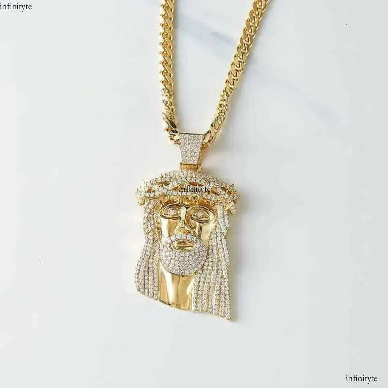 2020 Mens Sier 10k Solid Gold Iced Out Moissanite Hip Hop Jewelry Jesus Piece Charm Pendant for Necklace 111