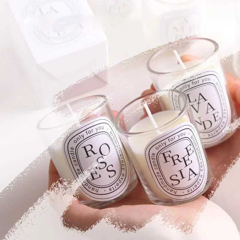 Romantic Transparent Scented Fragrance Candle Light Gift Scented Aromatic Candles Guest Gift Candles Wedding Candles Candle Jar C2510238