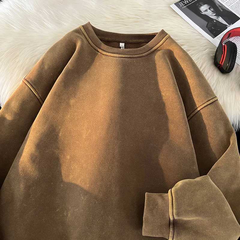 2025 Mens Blackwhitepinkblue Coats Long Sleeve High Collar Hoodies Cotton Casual Clothes Sweatshirts Oversized PulloverT251023