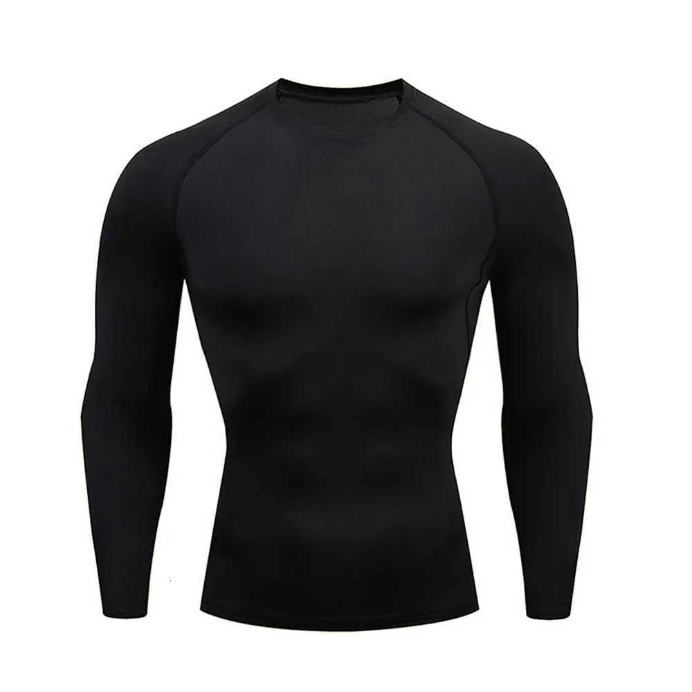 2025 New Mens Compression Shirt Men Fitness Long SLeeve Running Shirt Man Gym Under T Shirt Sportswear TightsXJ251023