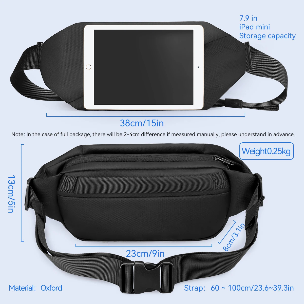 MARK RYDEN Crossbody Bag Mini Men Waterproof Male Fanny Pack Fits in 79inch Ipad251023