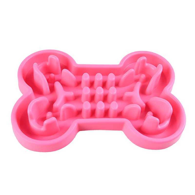 Pet Dog Bowl Healthy Soft rubber Slow Food Feeder AntiSlip AntiGulping Choke travel bowl for Cat dog Food feeding slow feeder Y251023
