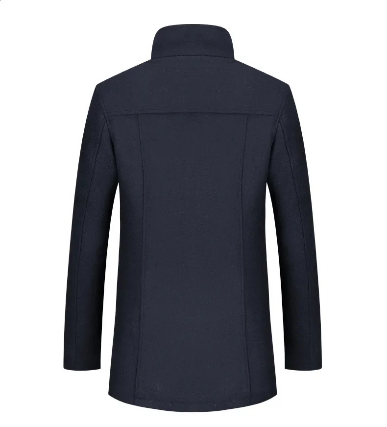 Winter Men Multiple Pockets Casual Woolen Coats Thicker Warm Cashmere Trench Long Jackets Quality Male Overcoats Size 3XL 251023