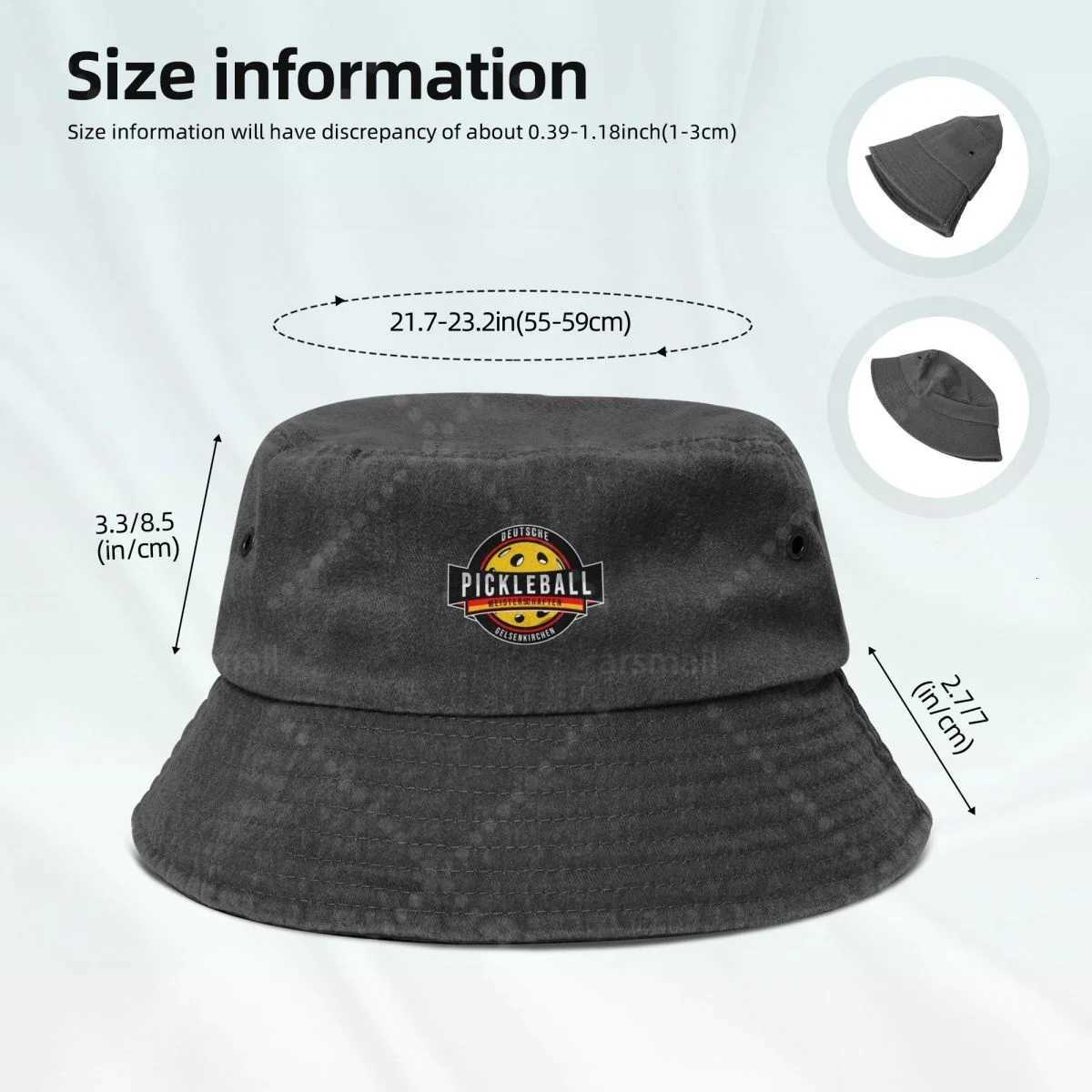 Pickball Unisex Cotton Bucket Hats Adjustab Outdoor Sun Hat for Beach TravelW251023