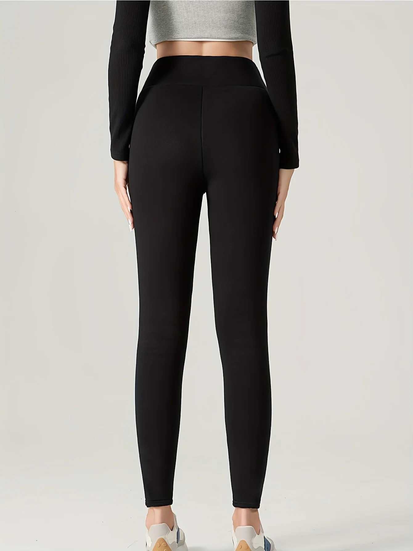 Winter Warm leggings for women With Pocket Plush highwaisted thermal pantsT251023